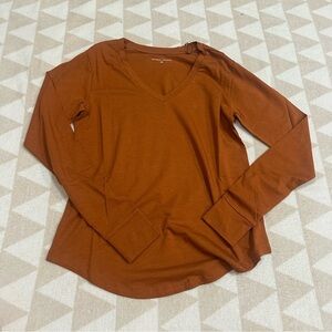 Universal standard v-Rex long sleeve shirt sienna orange